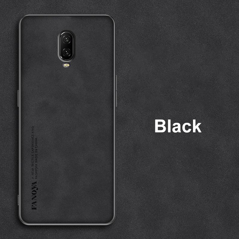 For OnePlus 6T Case Luxury PU Leather Phone Case For One Plus 6T OnePlus6T Back Cover Matte Silicone Shockproof Full Protection