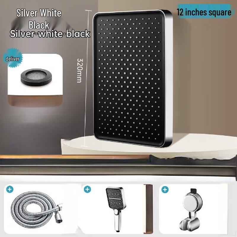 

Mibei Pressurized Square Shower Head Set