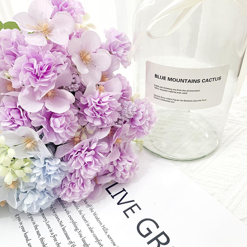 

Mini Ball Daisy Bouquet Artificial Flowers Wedding Handheld Bouquet Photography Props Floral Art Home Decor Fake Flowers фиолетовый