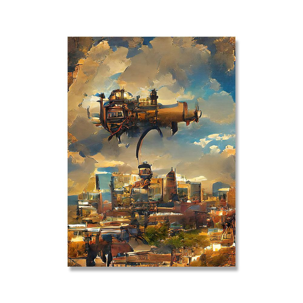 Tokyo Berlin Manila Rio Nairobi Lisbon Cityscape Canvas Painting Colourful Graffiti Travel City Poster for Living Room Decor