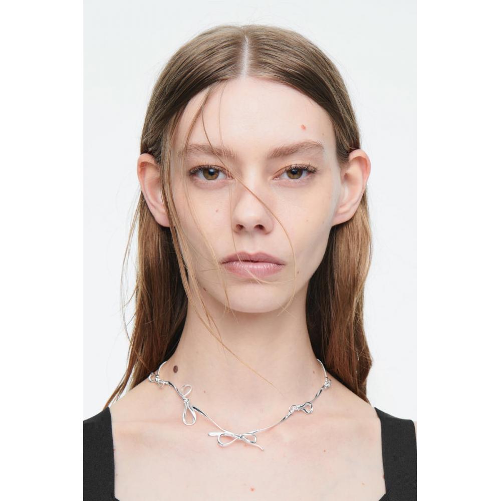 

Cos Japan Bow Snake Chain Necklace Silver/NOSIZE