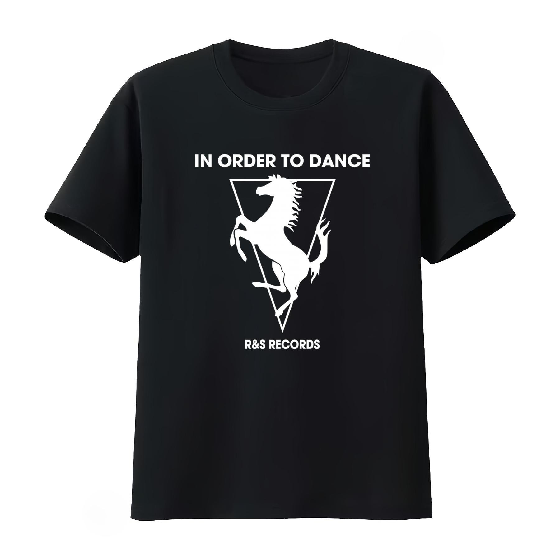R S Records Belgium Techno Electronic Dance Music House Aphex Twin Derrick May Horse Print T Shirt Streetwear Unisex 2026 Summer XL