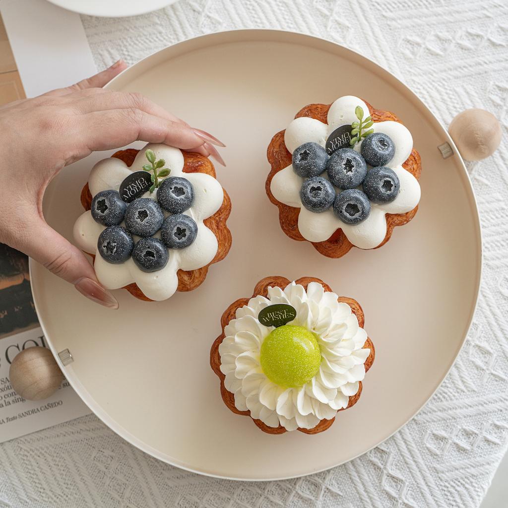 Simulation Obst Eierkuchen Falscher Sahnekuchen Modell Baguette Desserts Ornamente Bäckerei Schaufenster Muster Foto Requisiten