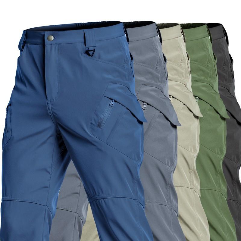 Mens Tactical Cargo Pants Multi-Pocket Outdoor Workwear Durable Water-Resistant Breathable Hiking Camping Cycling