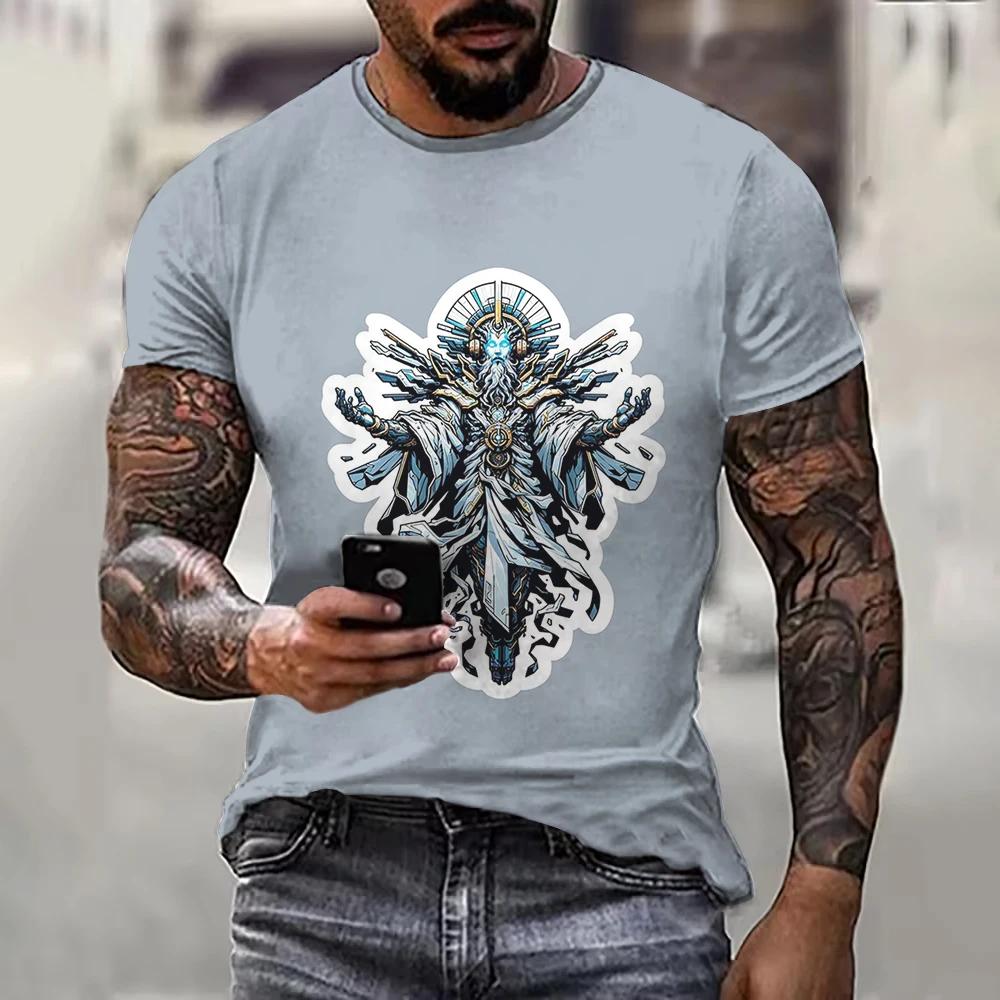 

2024 новая мужская повседневная крутая футболка ужасов с коротким рукавом, мужская футболка большого размера XXXXXL