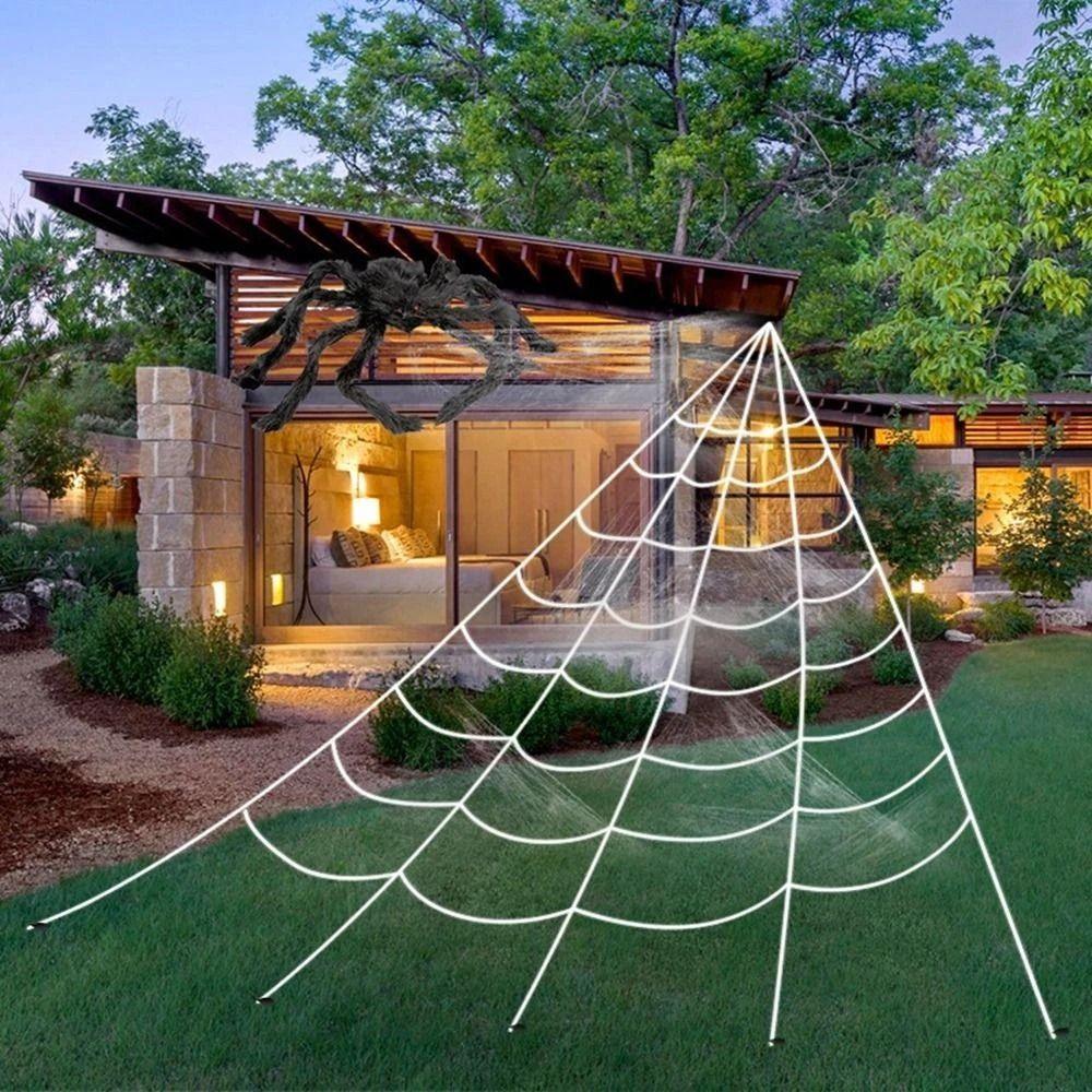 Soft Halloween Triangle Spider Extra Large Spider Web Decoration  For Halloween Party