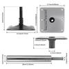 Boat Seat Pedestal Base Kit Marine Base Pedestal Plate Versatile Easy to Install Rack 11inch Tall Parts for Outdoor Jon Bass