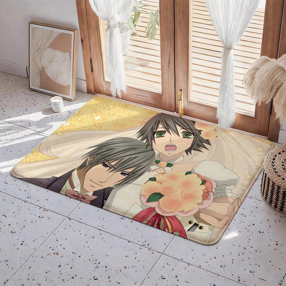 Anime A Junjou Romantica Floor Mat Eco Flannel Doormat Non Slip Odorless Indoor Floor Rug Soft Short Plush Home Mat