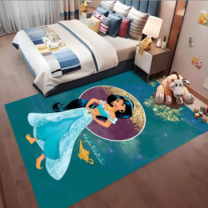 3D Aladdin Jasmine Princess Rugs for Living Room Bedroom Dining Children's Room Balcony Garden Decorative Carpet Fast Shipping