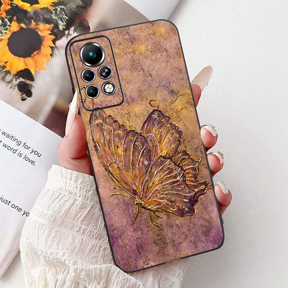 New Design Phone Case For Infinix Note 11 Pro 11S X697 X698 X663 Black Silicone Soft Back Cover For Infinix Note11 11S 11Pro
