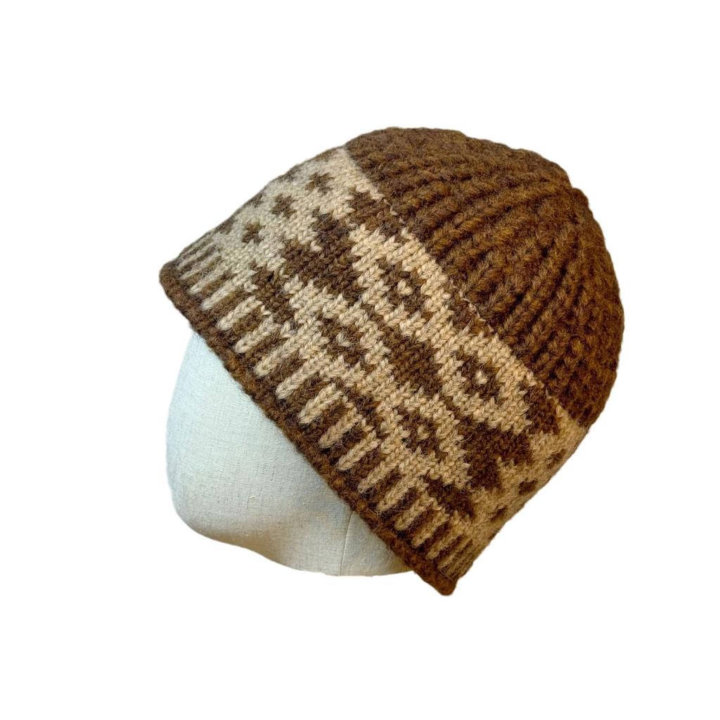 Retro Diamond Plaid Woolen Hat for Women in Autumn and Winter Niche Design Knitted Hat Warm and Cold Proof Baotou Cold Hat