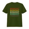 First Name Robert Retro Pattern Vintage Grunge Style Ladies Crewneck T Shirt Vintage Washed Versatile Streetwear Comfortable