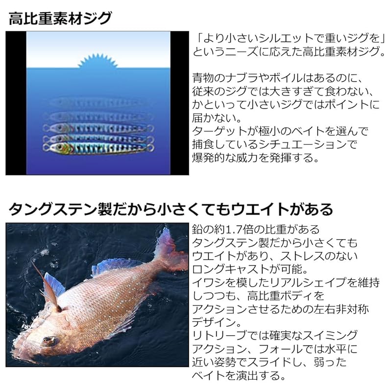 Daiwa (DAIWA) Tungsten Jig TG Bait 30 FH Glow Edge Silver