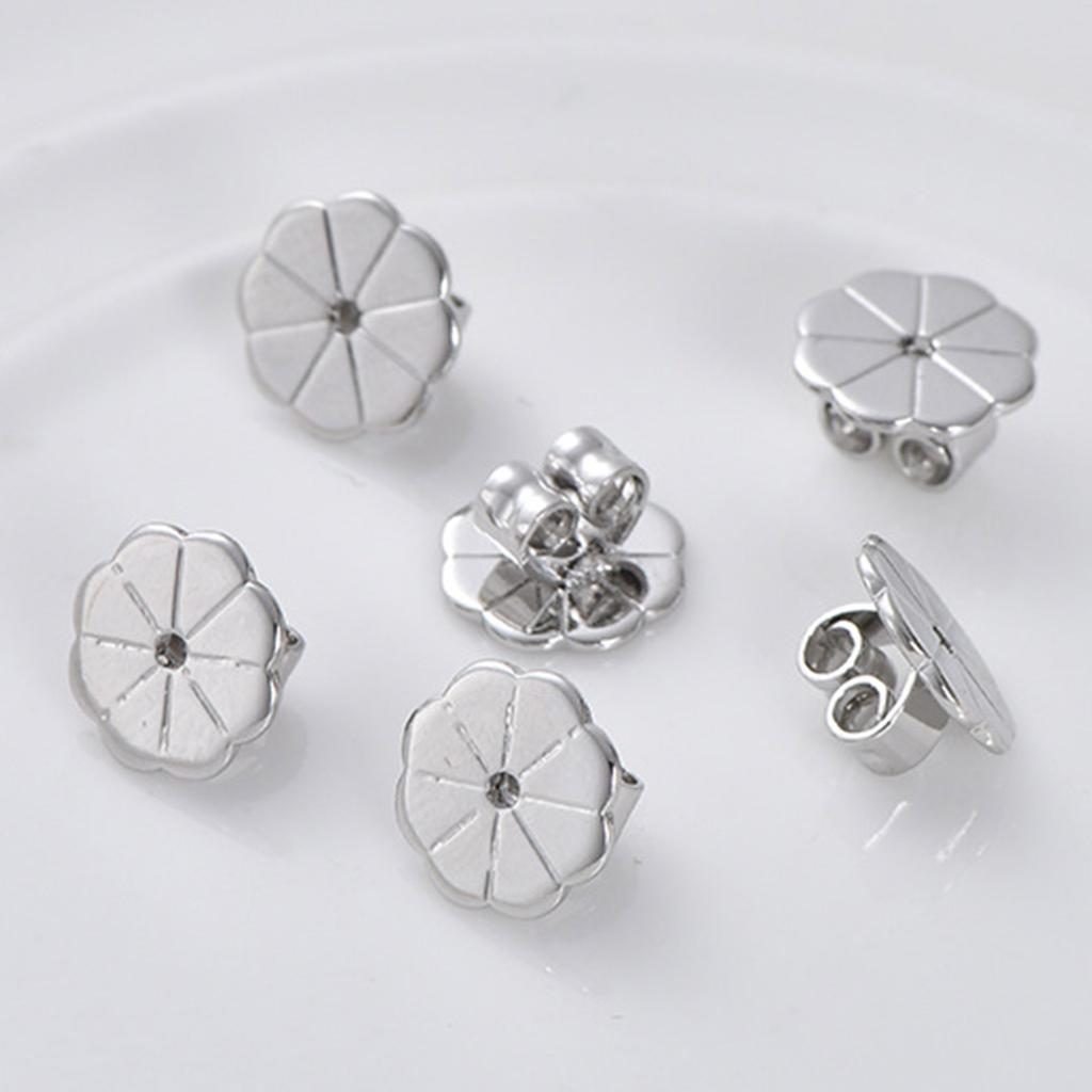 10 st Örhängeslyftare Justerbara Hypoallergena Öronlobsstöd Baksidor Metall Örhängestoppare för Hängande Örhängen