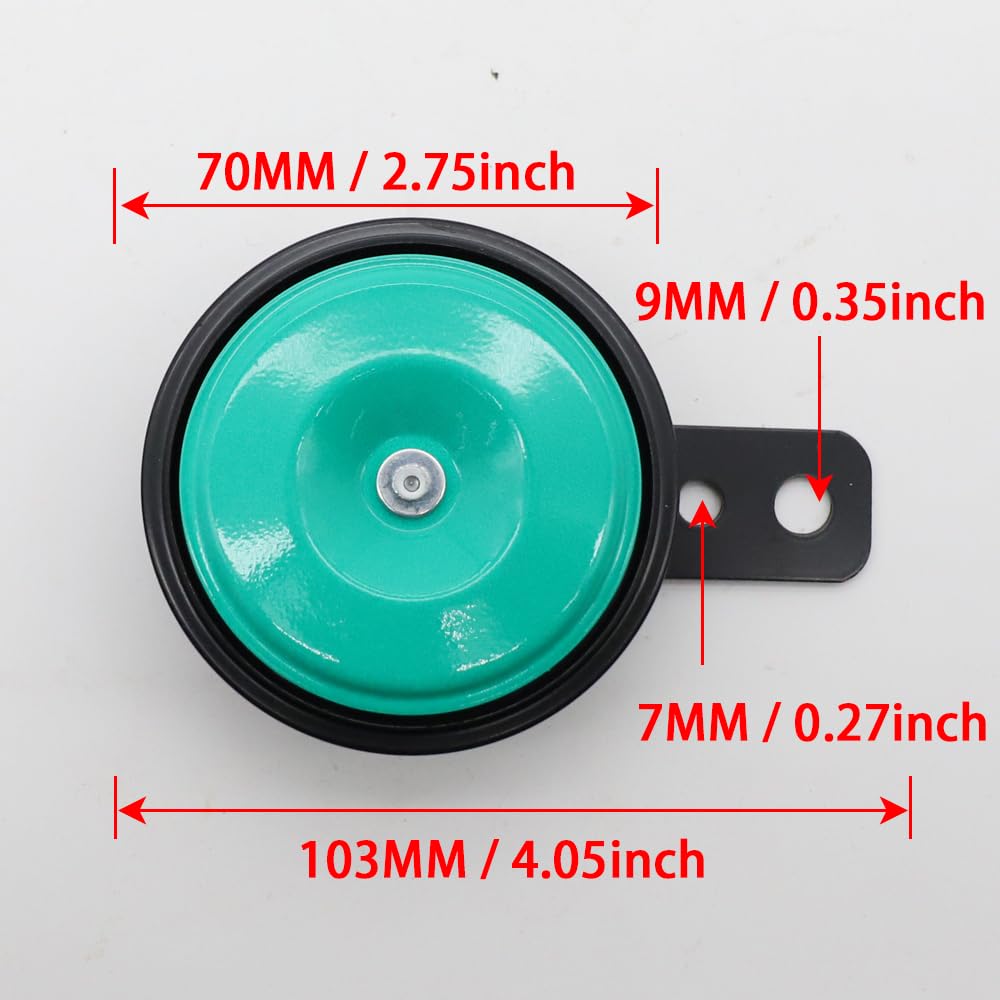 LVEE DL80 Series 70mm Universal Motorcycle Electric Horn Waterproof IPX7 Round Loud Speaker