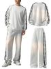 Kayiyasu Tracksuit and Running Solid Loose for Fall and Spring Men's Set, Loungewear, Wear, Comfortable, Color, Fit, Unisex, (Size L, Gray)
