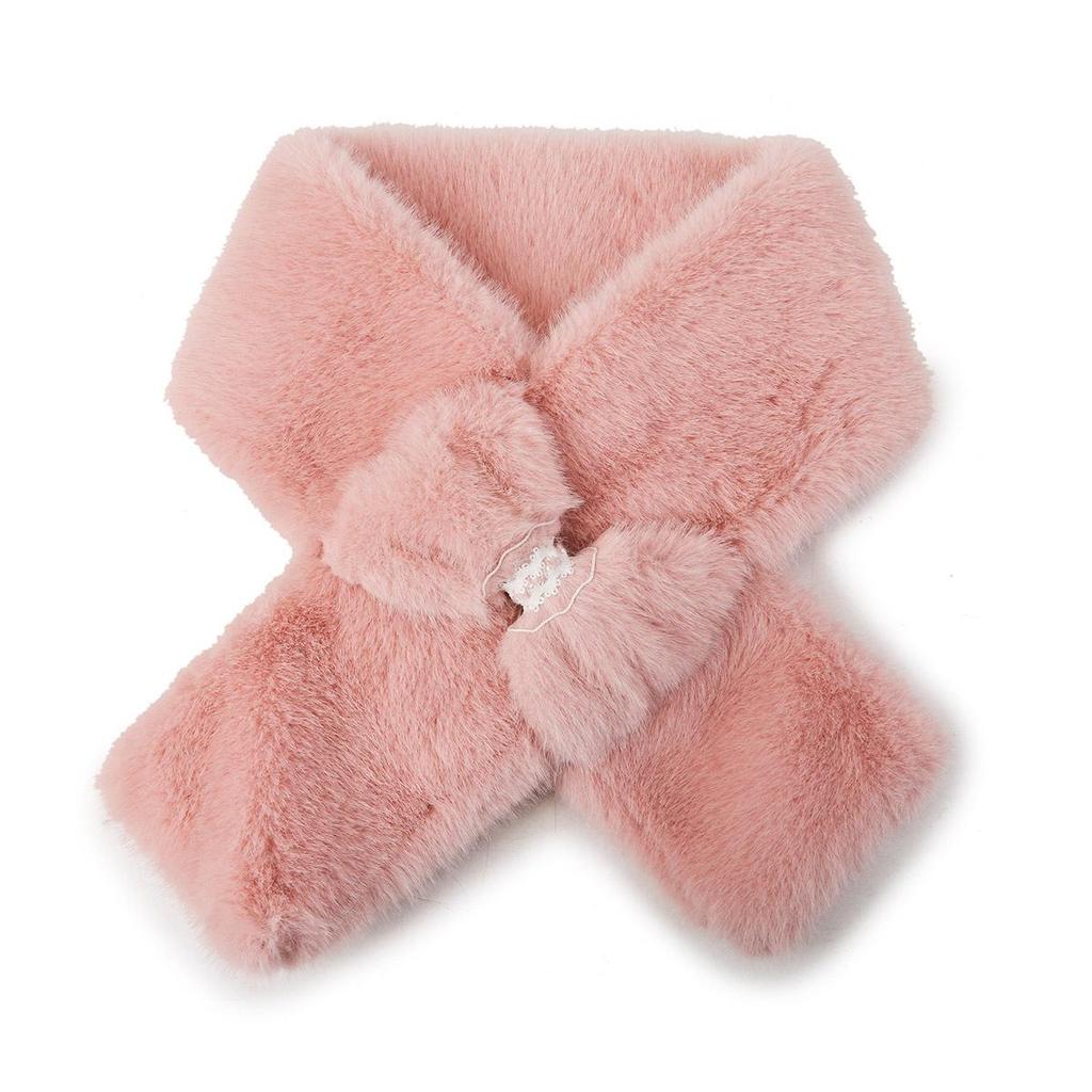 Cozy Korean-Style Women's Scarf: Soft, Furry, Warm, and Age-Reducing Neckband for Autumn and Winter