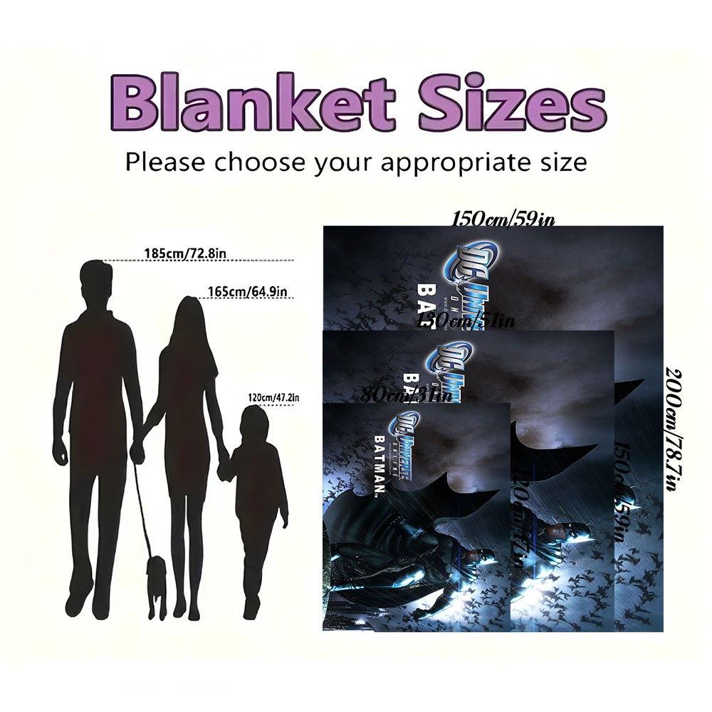 DC Universe Online Batman PosterBlanket Flannel Throw Blanket for Sofa, Bed, Travel, Camping, Office, Couch, Chair