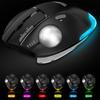 Kablosuz Trackball Mouse 2.4G RGB Ergonomik Şarj Edilebilir Rollerball Fareler 3 Cihaz Bağlantısı Başparmak Kontrolü PC iPad için
