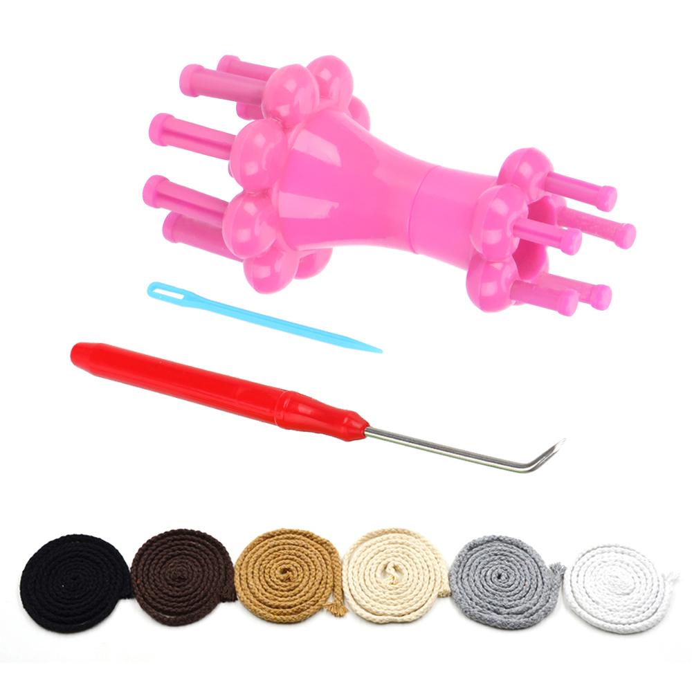 1 Set DIY Weaving Tool Double Head Alternative Flower Arranger Hand Craft Tool Knitting Doll Spool Loom Knitter
