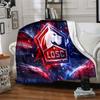 Losc Football Crest Flannel Blanket, Soft Polyester, Modern Design, All-Season for Camping, Travel, Gifts for holidays or birthdays