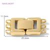 18K Gold Plated Pearl Clasps Fasteners,Brass Jewelry Clasps Connector For Bracelets Making,DIY Jewelry Making Accessories