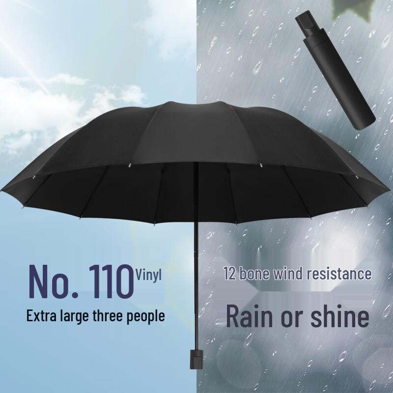 Sanhe Black Glue UV Sun Protection Umbrella