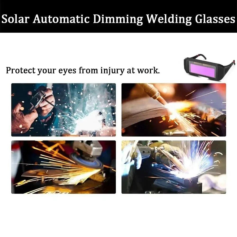 Eye Protection Automatic Dimming Eyeglass 5 Protective Sheets Safety Eyes Shield Argon Arc Welding