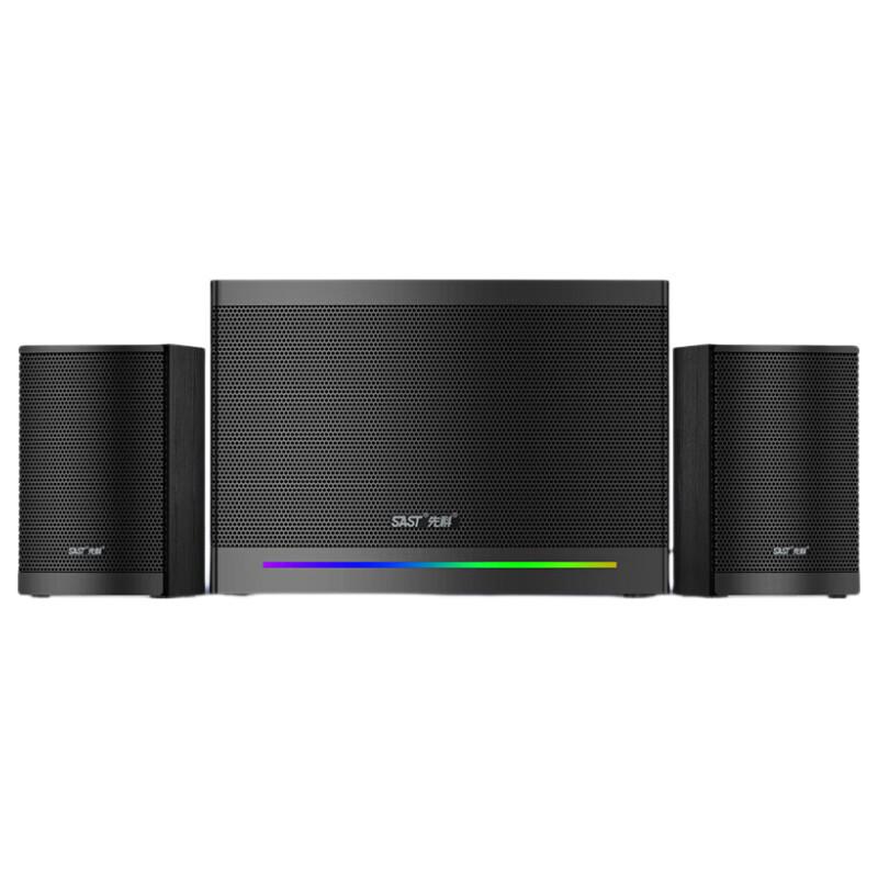 SAST A18 2.1 Bluetooth Desktop Speaker with Subwoofer CN plug (adapter included) (CN version)