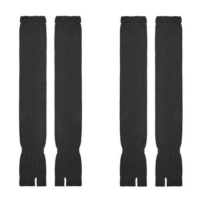 Gunze AGX702 Acedron Armstulpen von 60 cm Länge bis Oberarm und Einheitsgröße Damen (Satz 2), (Arme hoch), Feuchtigkeitsableitend Desodorierend, Schwarz,