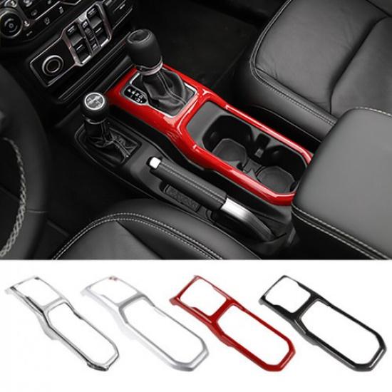 For Jeep Wrangler JL 2018-2020 Gear Shift Panel Center Console Cover Bezel ABS