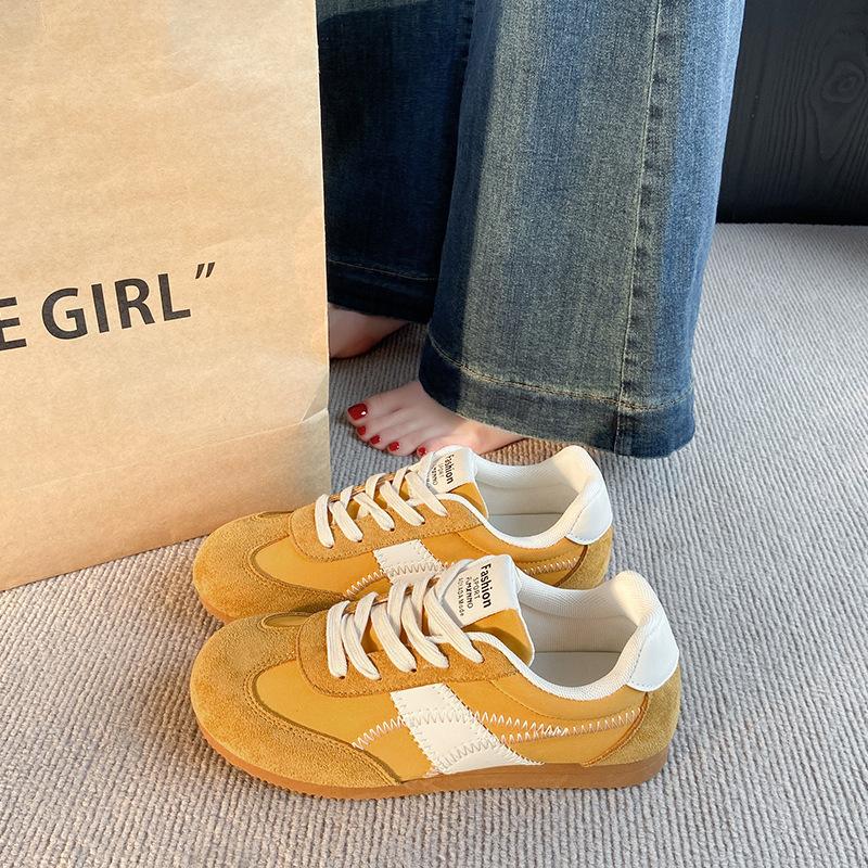 2025 Spring and Autumn Casual Shoes Student Personality Korean Edition Fashion Outer Wear New Soft-soled German Training Shoes Women's Sports Shoes Bo