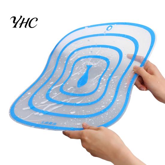Plastic Chopping Block 4Pcs Chopping Blocks Frosted Non-slip Transparent Cutting Boards Breadboard for Kitchen