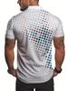 [Printed Design - Not Textured] Men'S Fashion Polo Shirts Golf Cedarmen'S Summer Short-Sleeve POLO Shirt with Striped Print, Buttoned Casual Style,