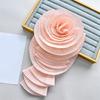 Fashionable Pleated Big Flower Lapel Pin Exaggerated Folded Flower Brooch for Dress and Shirt Women Breastpin Ornament