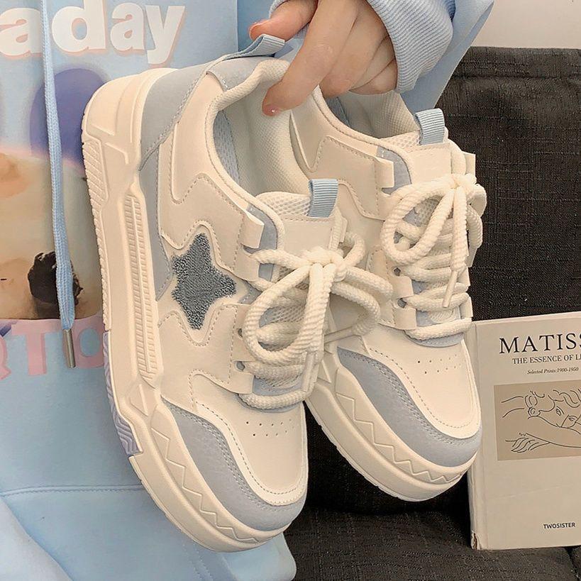 Thick-soled spring and autumn Hong Kong style increases by 22 new casual sports shoes niche board shoes