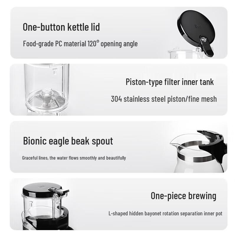 Samyo Heat-Resistant Glass Infuser Teapot