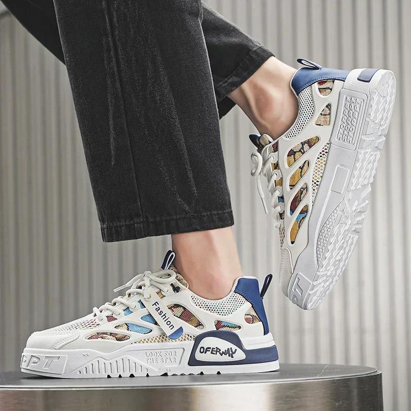 Fashion Mens Luxury Running Shoes Breathable Skateboard Shoes Chunky Comfortable Casual Sneakers Men Tenis Masculino Footwear Male