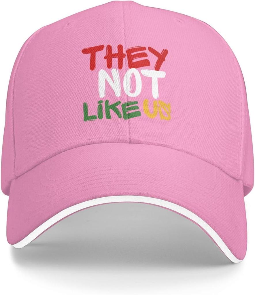 They Not Like Us Graphic Baseball Cap Polyester Adjustable Snapback Hat for Adult Outdoor