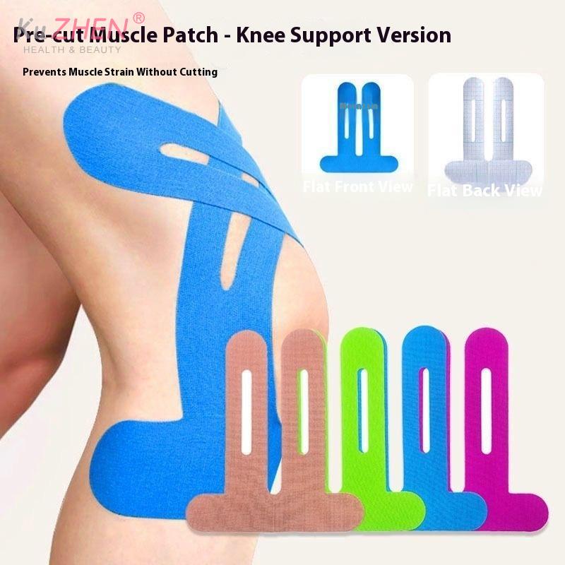 1/5Pcs Pre-Cut Kinesiology Tape For Knees Waterproof Elastic Breathable Athletic Tape Sports Bandage Precut Kinesiology Tape