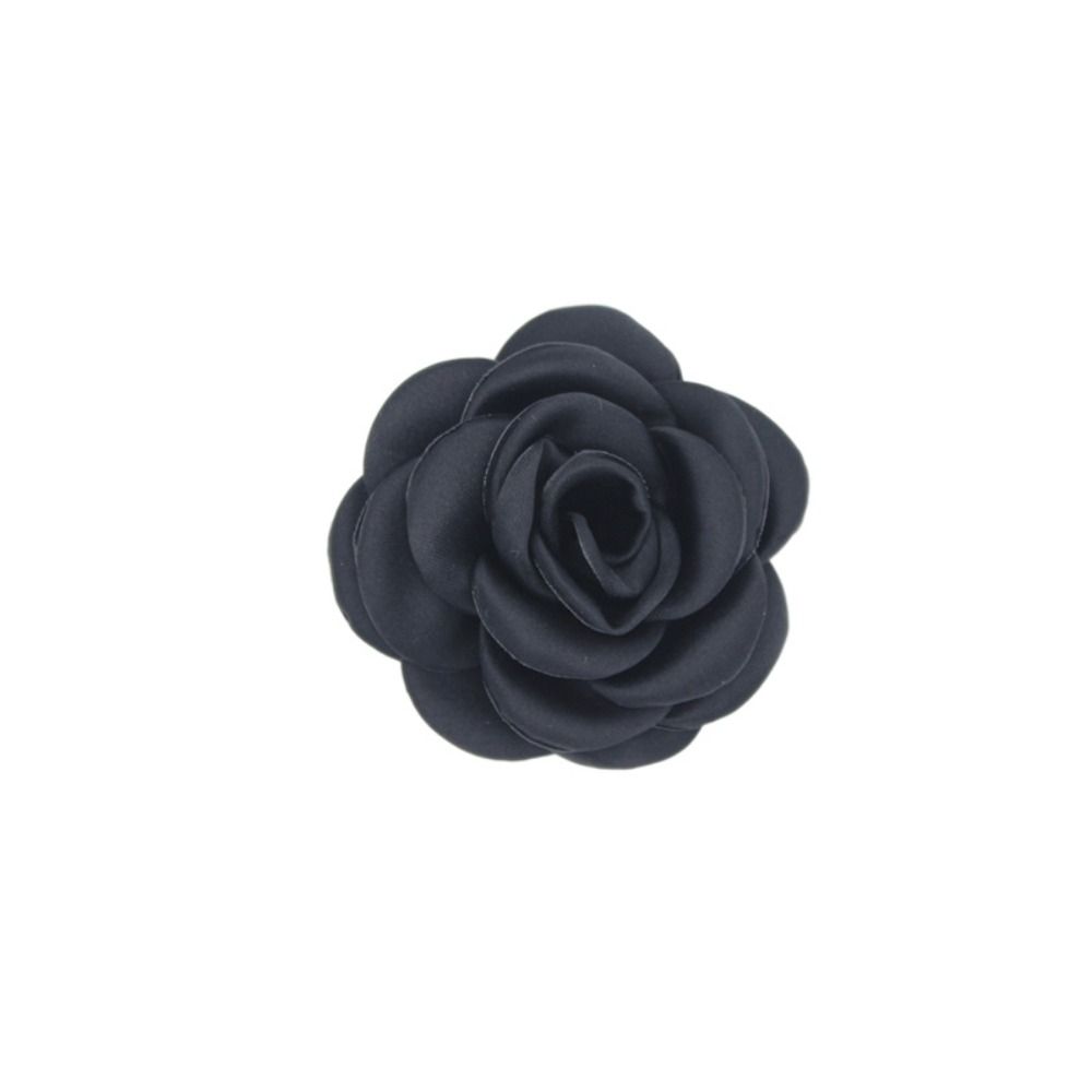 Satin Rose Fabric Artificial Flower Camellia Flower Silk Dress Decoration Headwear Handmade Hair Accessory