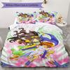 Cardcaptor Sakura Pattern Bedding uilt Set uilt Cover Pillowcase Home Decoration Birthday Gift (1 * duvet cover + 2 * pillowcase without core)