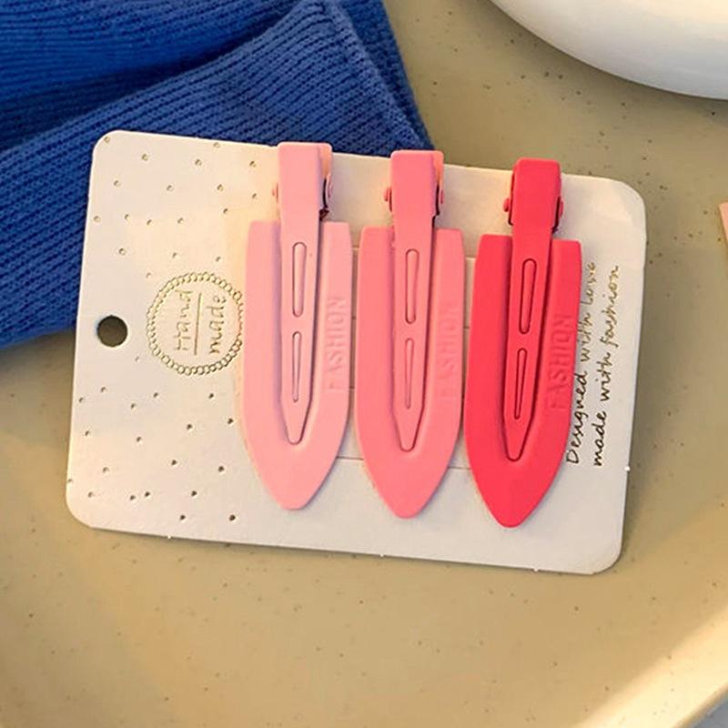 Grampos de cabelo sem costura simples de cor sólida sem dobra franja lateral grampo de maquiagem acessórios de lavagem de rosto grampos de cabelo para meninas