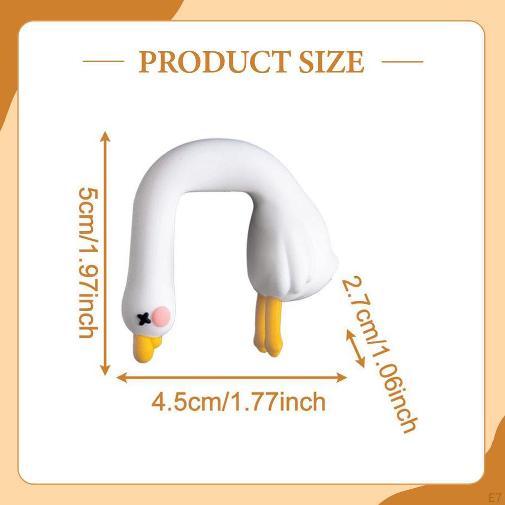 Adorable Goose Figurine, Computer Decoration, Small Statue, Easy Installation, Car Navigation