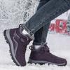 Men's Waterproof Snow Boots with Plush Lining, Anti-Slip and Wear-Resistant Sneaker Sole, Warm Winter Casual Boots