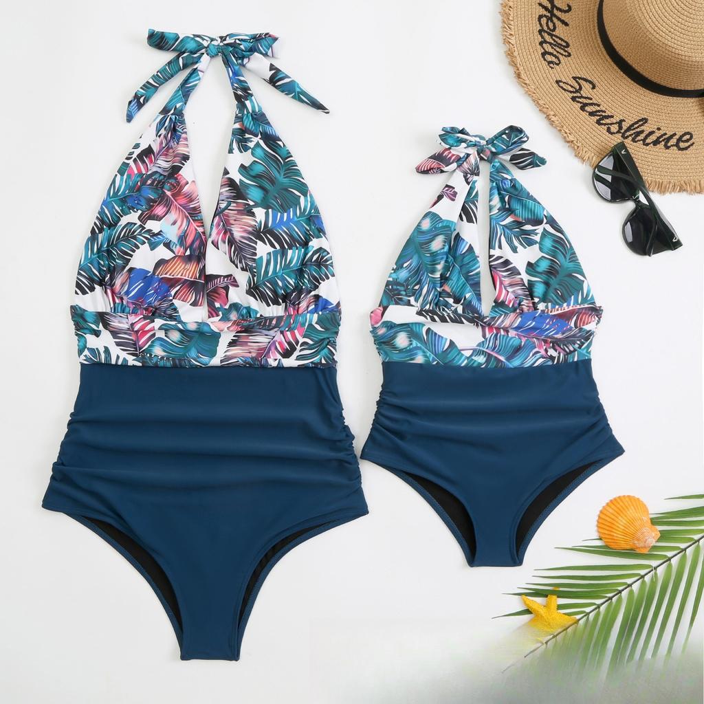 Tight Swimsuit Women One Piece Sexy Gradient Halter Neck Backless Swimwear Women Fashion Beach Vacation Elegant Swimwear