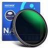 NEEWER 72mm Variable ND Limited Stop Neutral Density HD Optical Nano Aluminum Frame Filter, ND3-ND1000, 1.5-10 Filter, Glass, 30-Layer Double-Sided