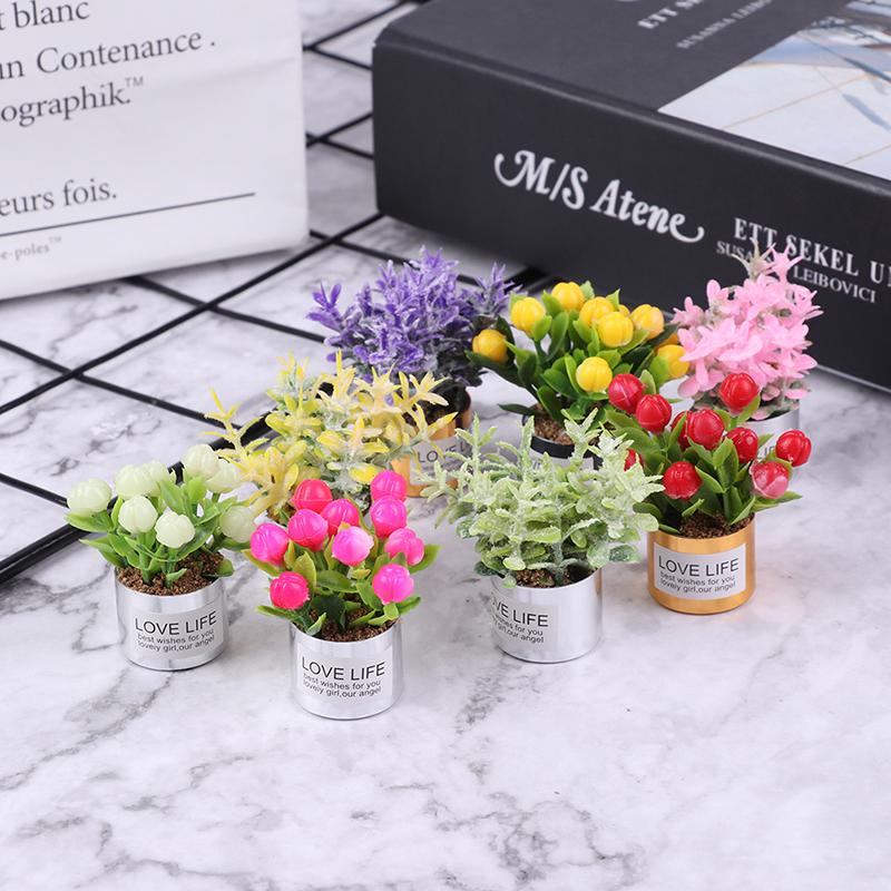 1 Stück 1:12 Puppenhaus Mini Bügeleisen Topfpflanze Lavendelpflanze Heim Gartendekor