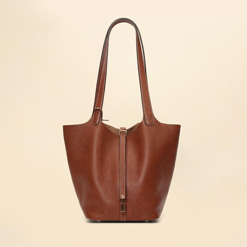 

Взрывная сумка-корзина для овощей 26 большая сумка-ведро первый слой коровьей кожи длинная ручка на одно плечо женская сумка Super Large 26cm Gold Buckle