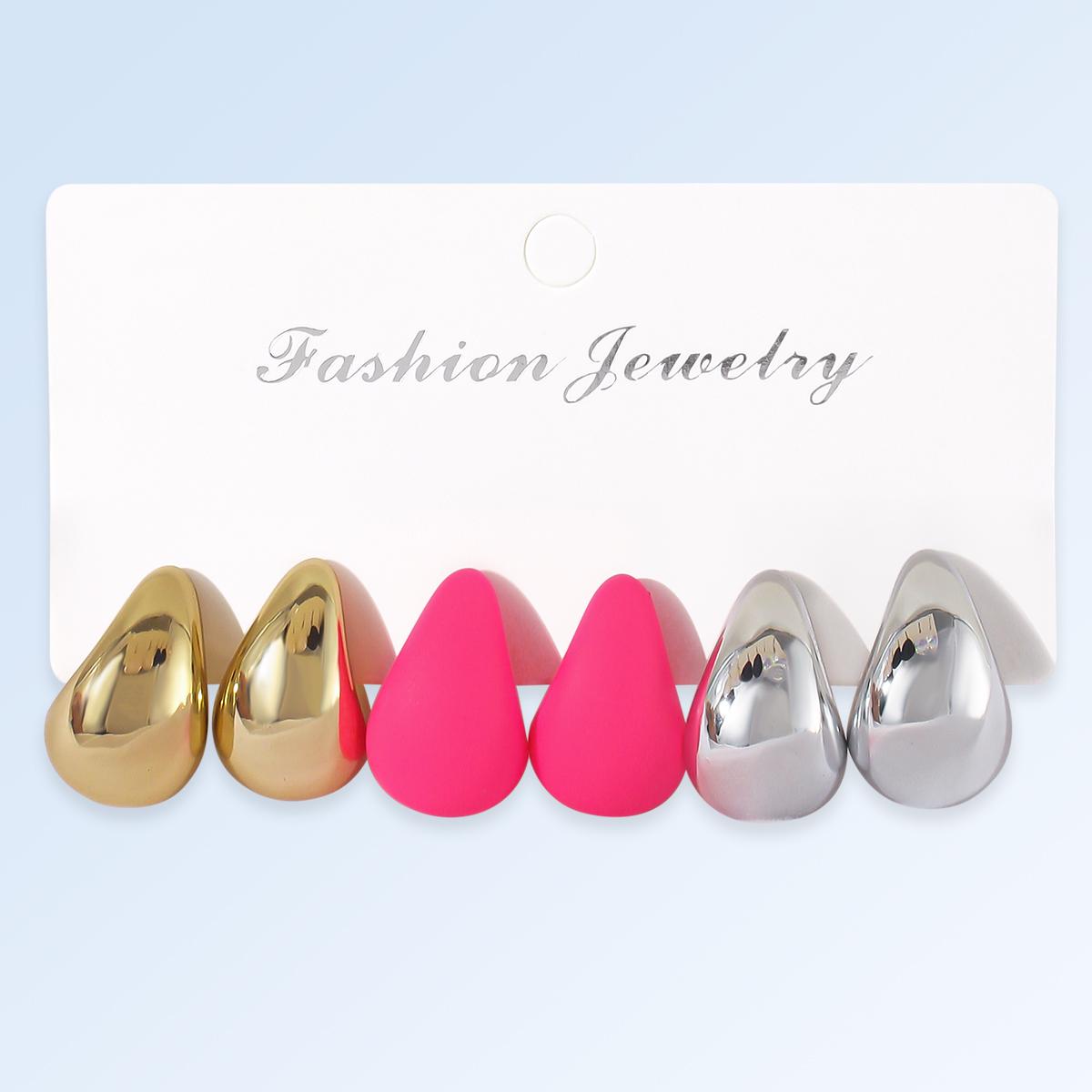 

Классические модные серьги-пусеты в форме капли воды, панк, гладкие серьги-капли, набор, очаровательные женские, повседневные, универсальные, для свиданий, вечеринок, циркон